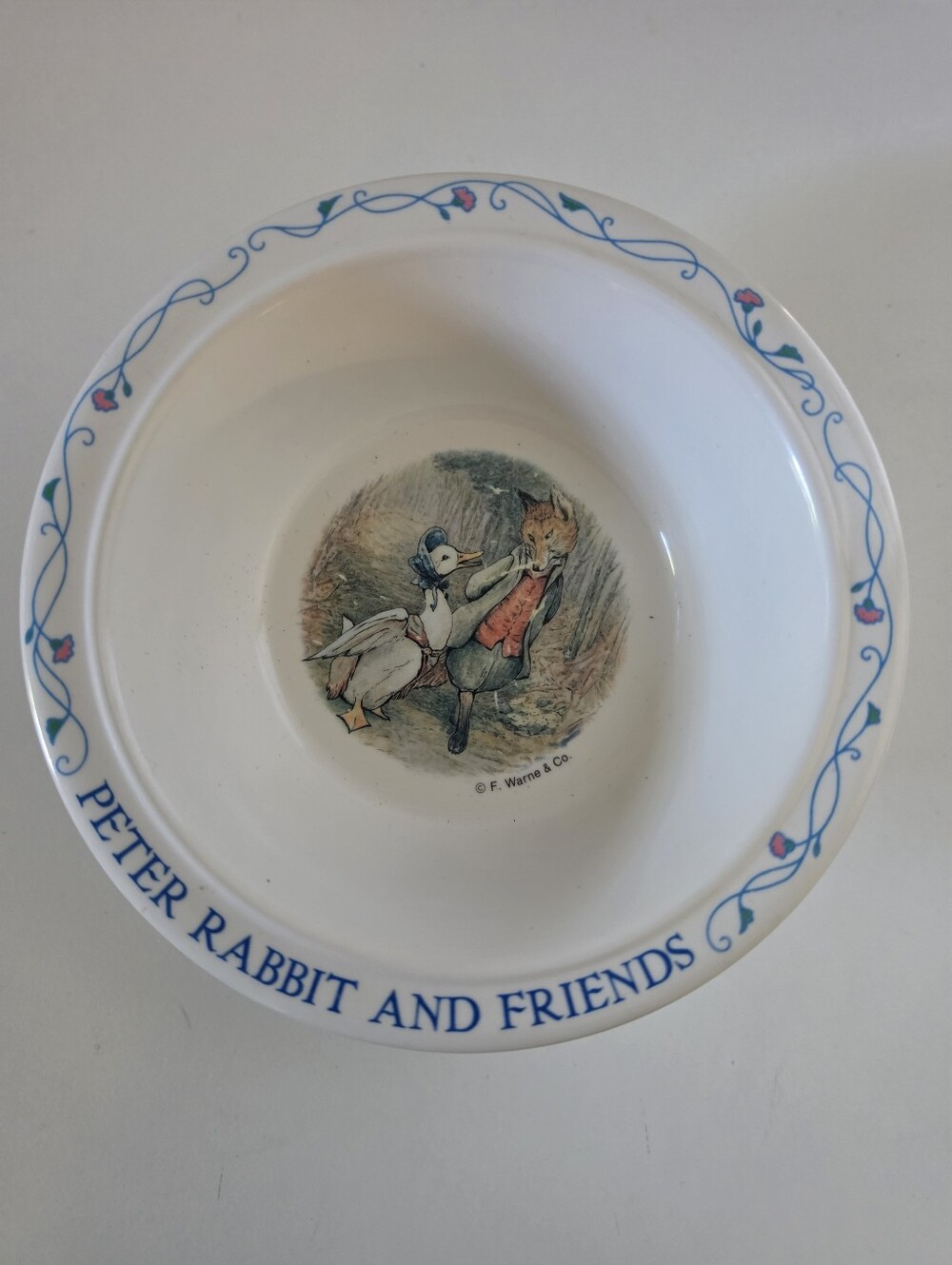 Eden Peter Rabbit and Friends Melamine Bowl Jemima Puddle-Duck Foxy Gentleman